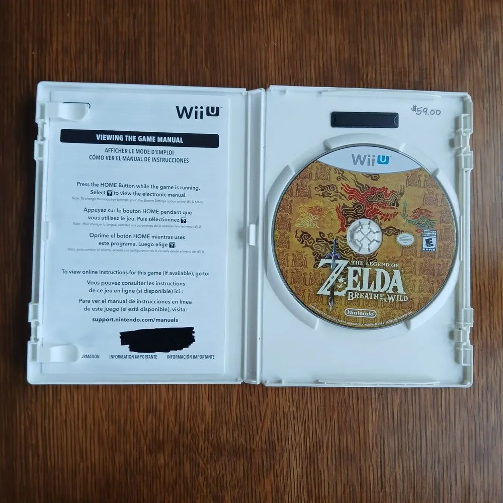 The Legend of Zelda Breath of the Wild Wii U Game Rare First Print Variant 2017